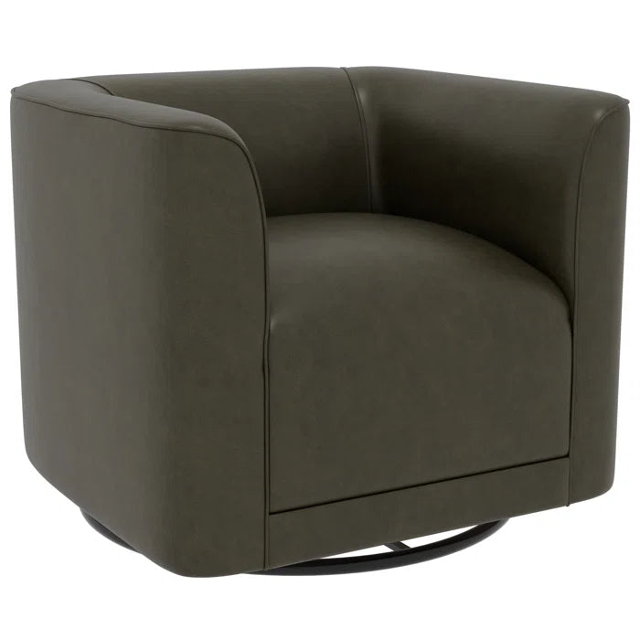 Plush Upholstered Swivel Barrel Chair With 360-Degree Comfort and Style for Any Room