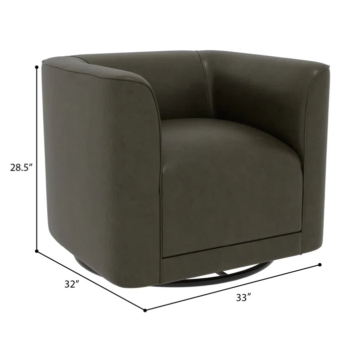 Plush Upholstered Swivel Barrel Chair With 360-Degree Comfort and Style for Any Room