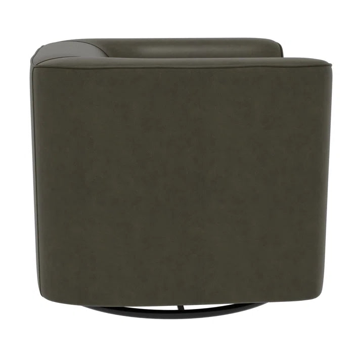 Plush Upholstered Swivel Barrel Chair With 360-Degree Comfort and Style for Any Room