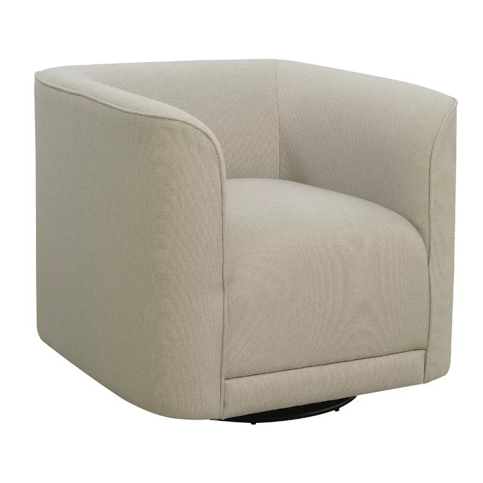 Plush Upholstered Swivel Barrel Chair With 360-Degree Comfort and Style for Any Room