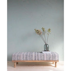 Nescon Cotton Upholstered Bench - Wooden Bazar