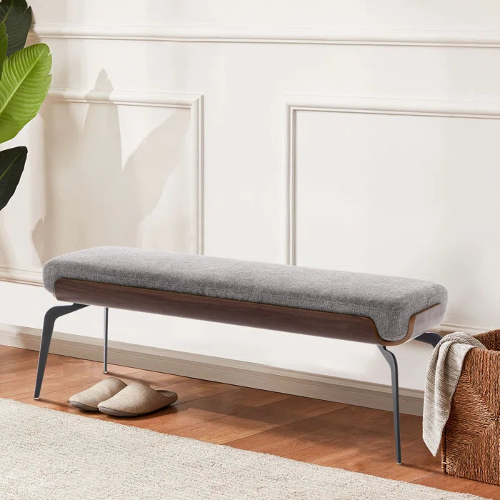 Etiano Rectangular Upholstered Bench - Wooden Bazar