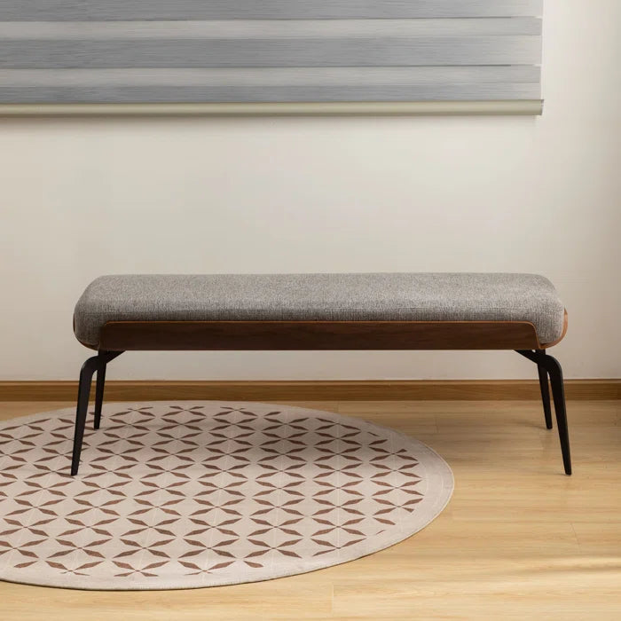 Etiano Rectangular Upholstered Bench - Wooden Bazar