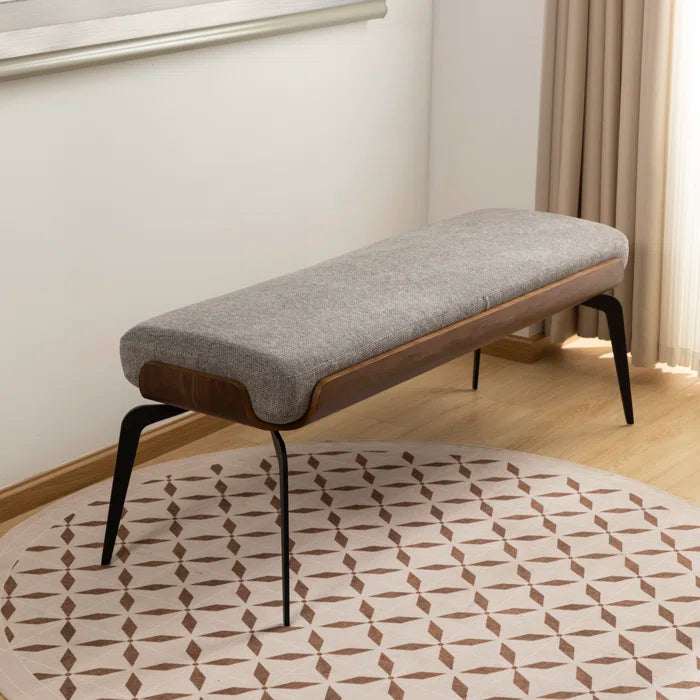 Etiano Rectangular Upholstered Bench - Wooden Bazar