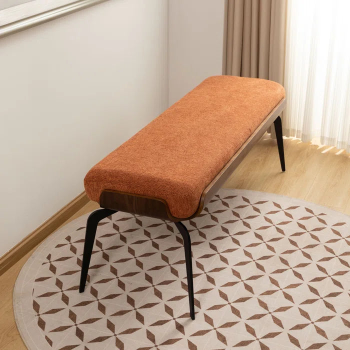 Etiano Rectangular Upholstered Bench - Wooden Bazar