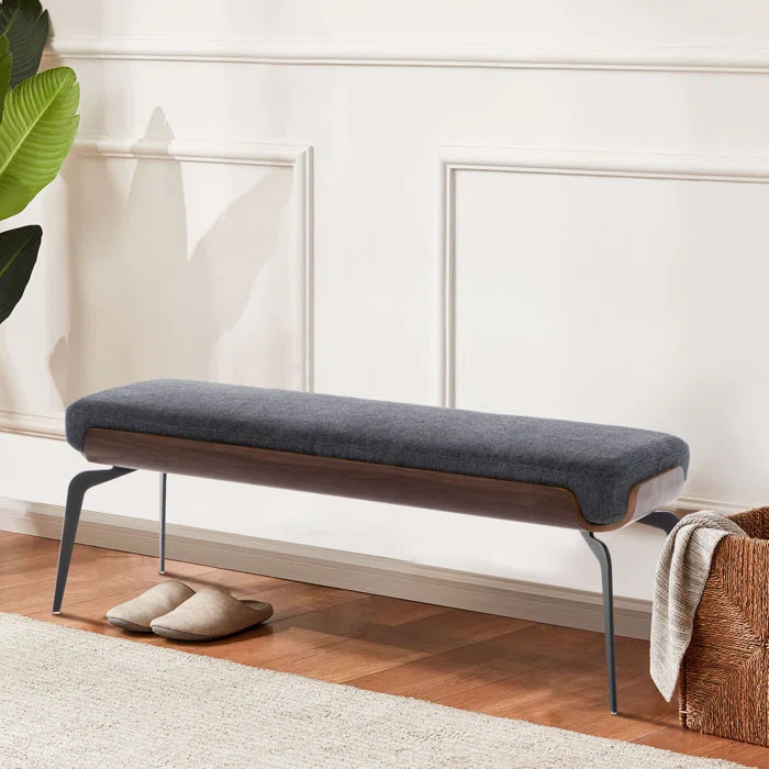 Etiano Rectangular Upholstered Bench - Wooden Bazar