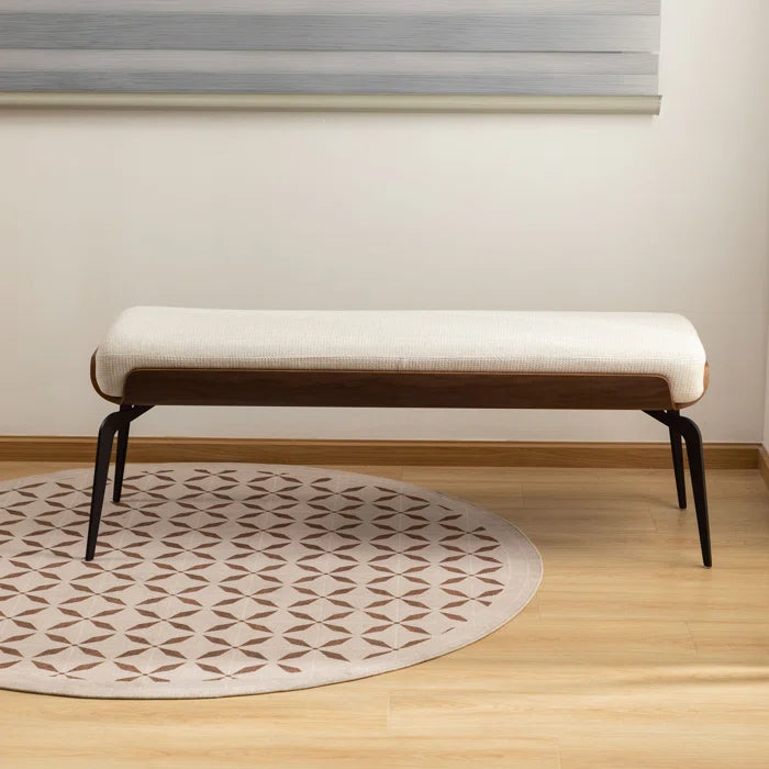 Etiano Rectangular Upholstered Bench - Wooden Bazar