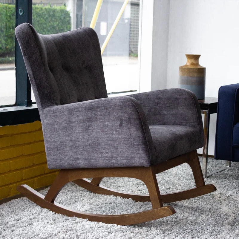 Laxun Modern 1 Seater rocking arm chair - Wooden Bazar