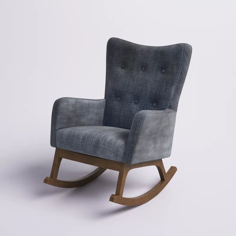 Adelede Modern Rocking Arm Chair - Wooden Bazar