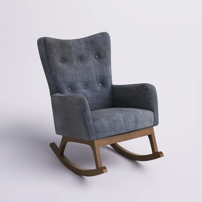 Adelede Modern Rocking Arm Chair - Wooden Bazar