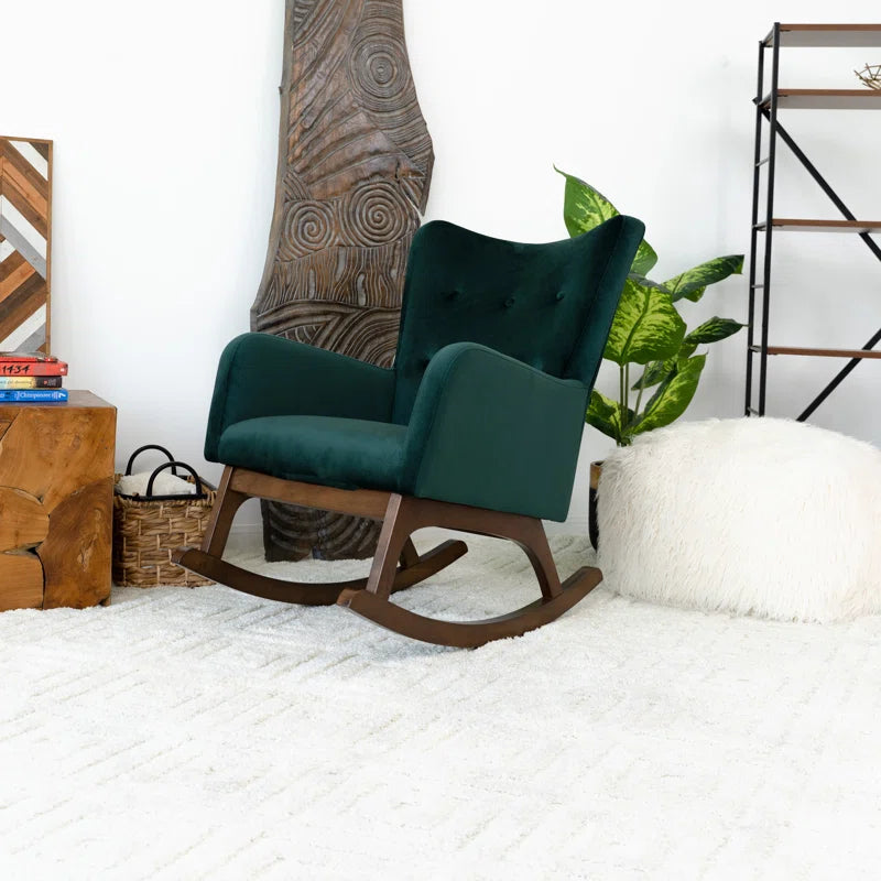 Adelede Modern Rocking Arm Chair - Wooden Bazar