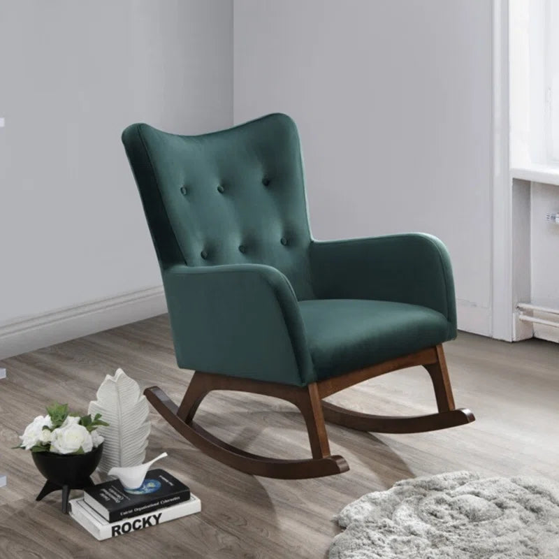 Laxun Modern 1 Seater rocking arm chair - Wooden Bazar