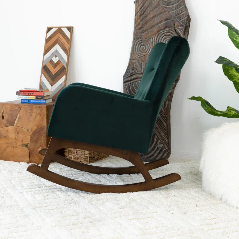 Laxun Modern 1 Seater rocking arm chair - Wooden Bazar