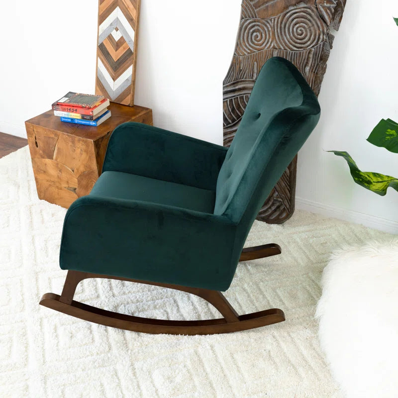 Adelede Modern Rocking Arm Chair - Wooden Bazar