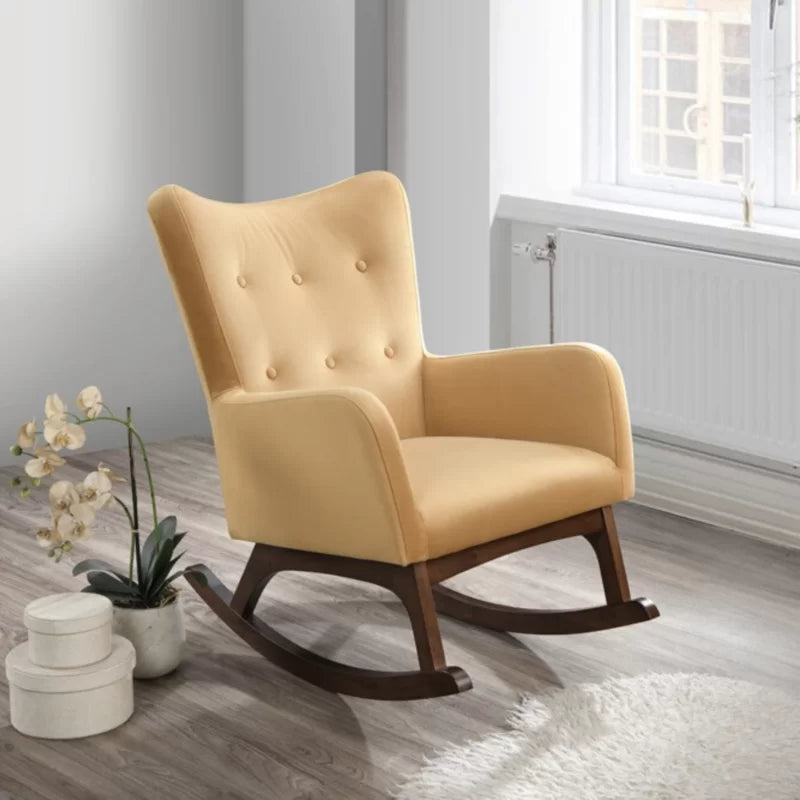 Laxun Modern 1 Seater rocking arm chair - Wooden Bazar