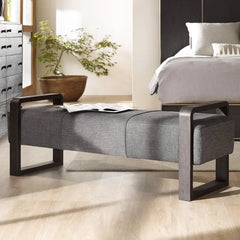 Oilen Polyester Blend Upholstered Bench