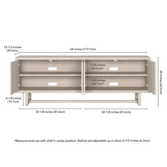 Qer Rectangular TV Stand - Wooden bazar