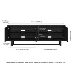 Qer Rectangular TV Stand - Wooden bazar