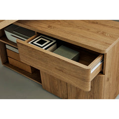 Niviey L-Shaped Writing Desk - Wooden Bazar