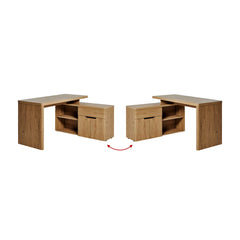 Niviey L-Shaped Writing Desk - Wooden Bazar