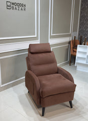 Adjustable Accent Lounge Recliner Chair with Storage Ottoman