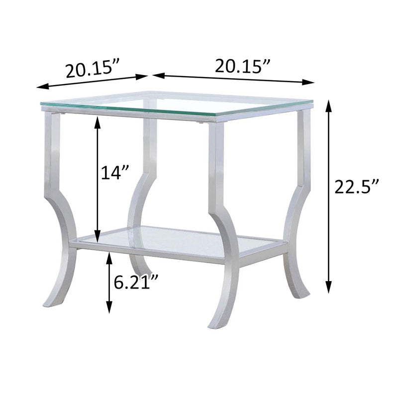Waverlye Place Glass Top End Table