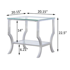 Waverlye Place Glass Top End Table