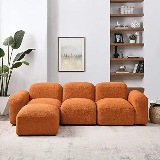 Ader Minimalist Convertible Modular Sectional Sofa in L-Shaped