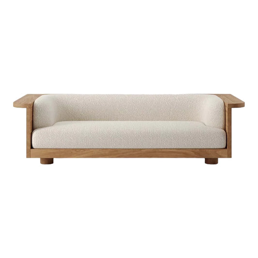 Josiphine Solid Wood 3-Seater Sofa with Upholstery - Wooden Bazar