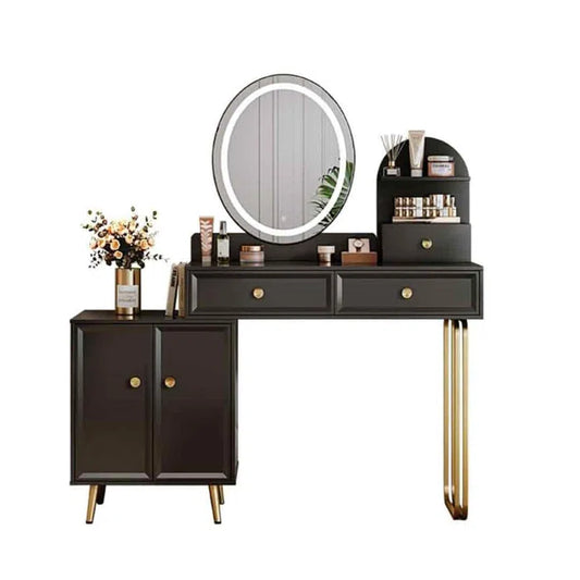 Raniya Vanity dressing table with lighted mirror and stool