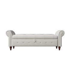 Jion Upholstered Storage Bench - Wooden Bazar