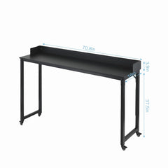 Rolling Bed Desk & Writing Desk for Queen and Full Size Beds, MDF Panel with Metal Legs