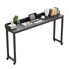 Rolling Bed Desk & Writing Desk for Queen and Full Size Beds, MDF Panel with Metal Legs