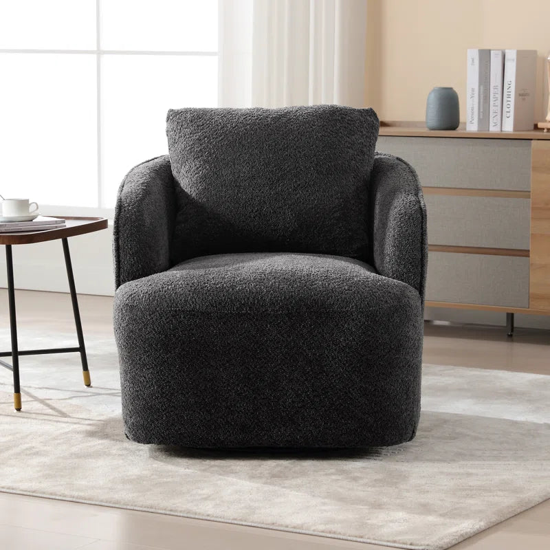 Farenite Swivel Barrel Chair modern living furniture - Wooden Bazar