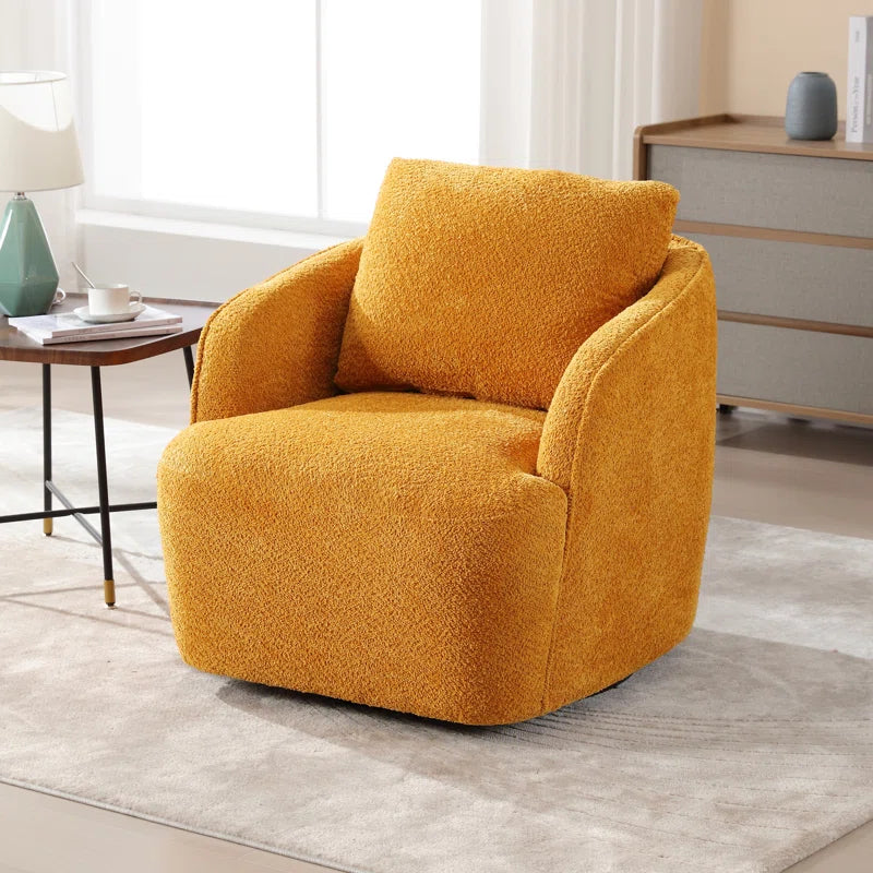 Farenite Swivel Barrel Chair modern living furniture - Wooden Bazar