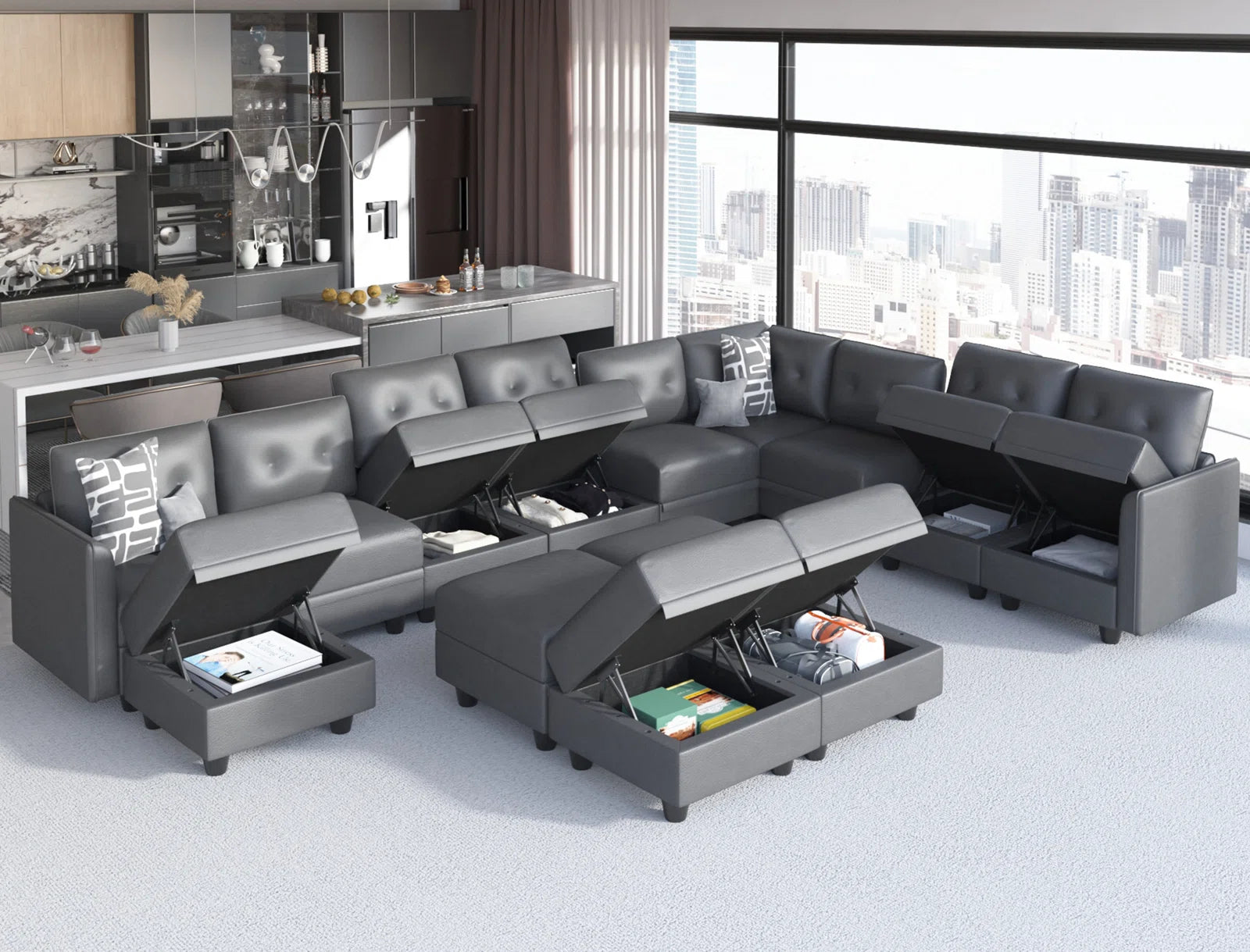 Danaisa 15 - Piece Living Room Luxury Sofa Set