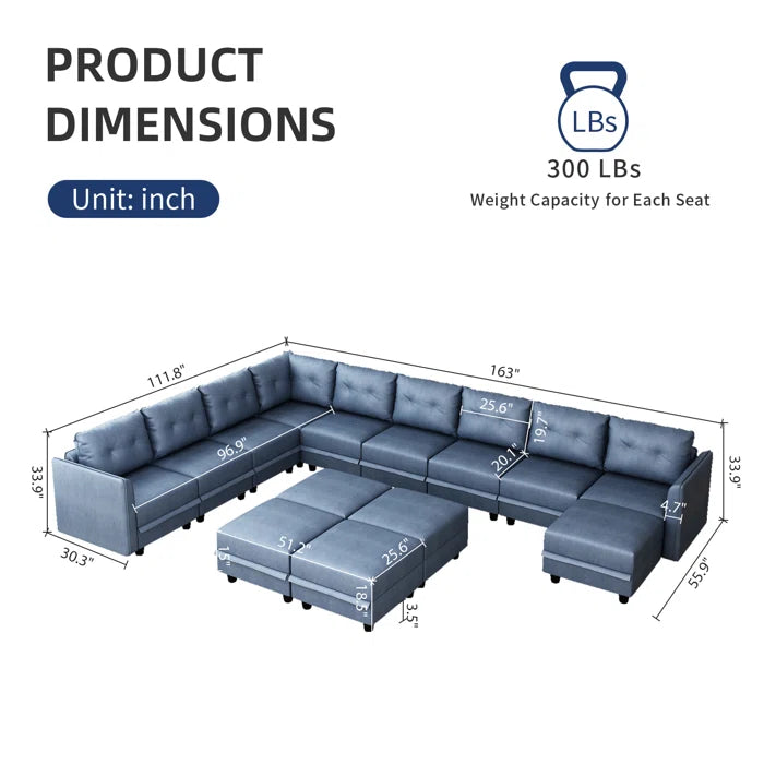 Danaisa 15 - Piece Living Room Luxury Sofa Set