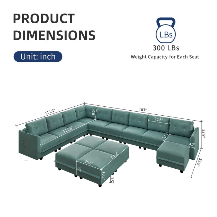 Danaisa 15 - Piece Living Room Luxury Sofa Set