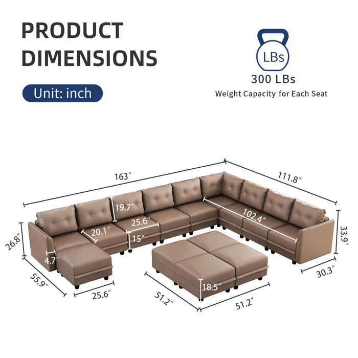 Danaisa 15 - Piece Living Room Luxury Sofa Set