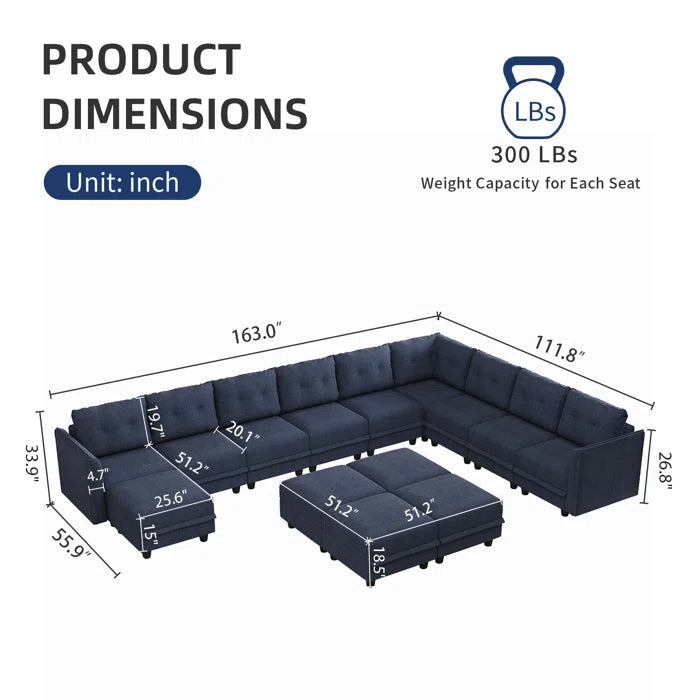 Danaisa 15 - Piece Living Room Luxury Sofa Set