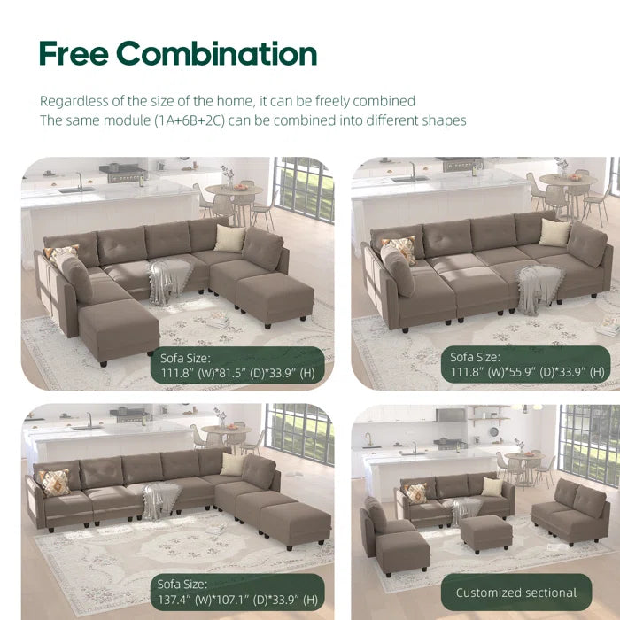 Danaisa 15 - Piece Living Room Luxury Sofa Set