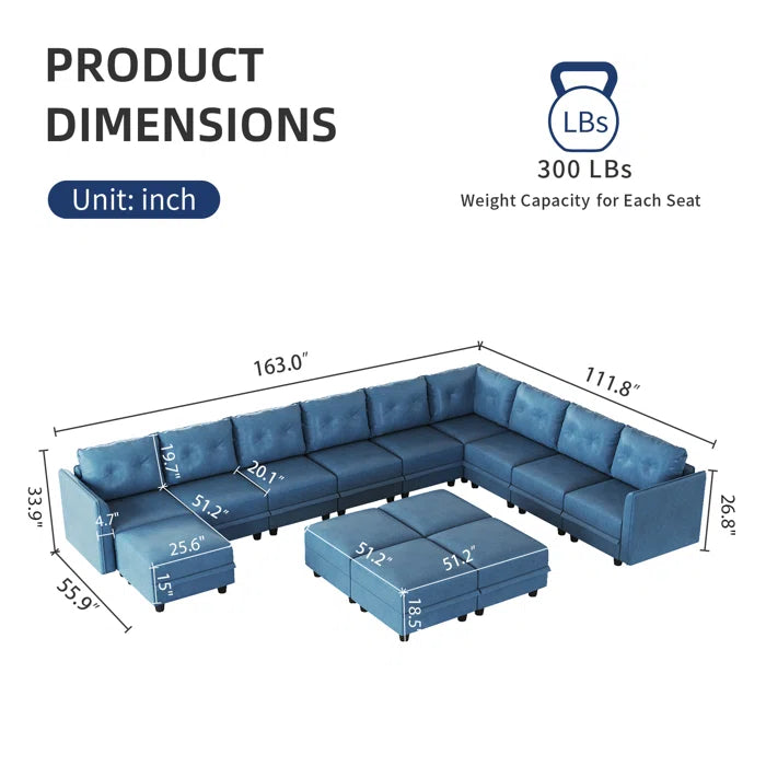 Danaisa 15 - Piece Living Room Luxury Sofa Set