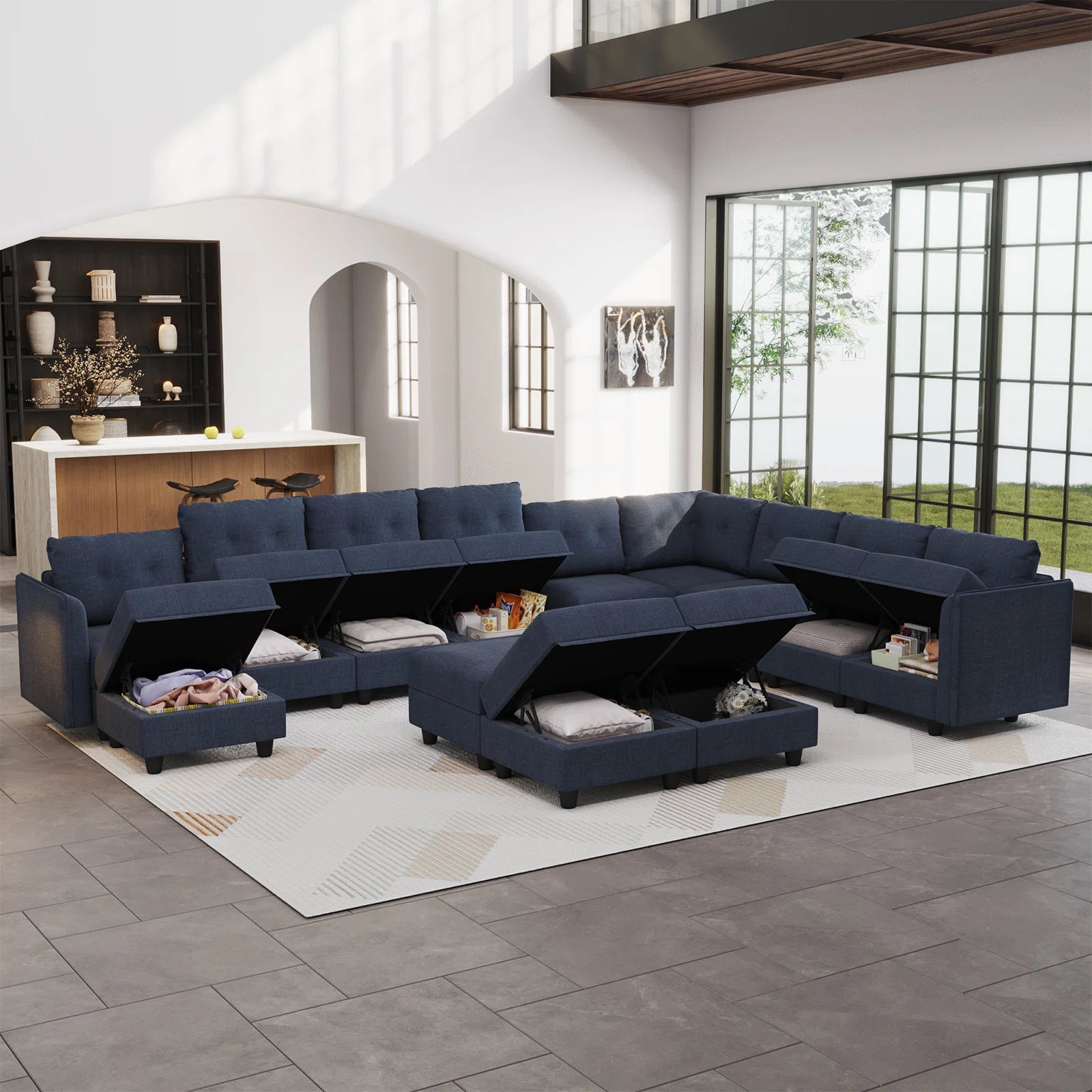 Danaisa 15 - Piece Living Room Luxury Sofa Set