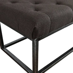 Hexil Tufted Bench with Iron Legs Modern  Bench for Bedroom or Living Room