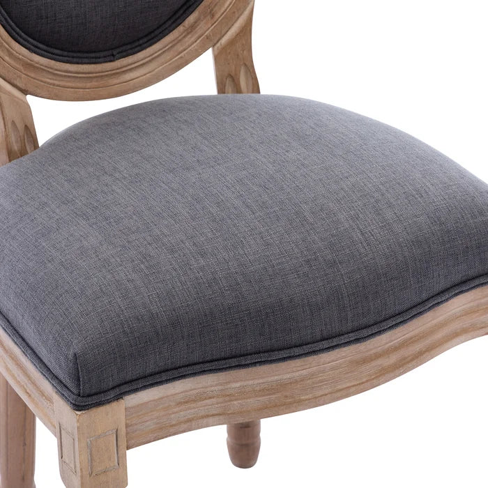 Kavanaugh Linen King Louis Back Side Chair (Set of 2)  - Wooden Bazar