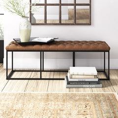 Vauipex Polyester Blend Upholstered Bench - Wooden bazar