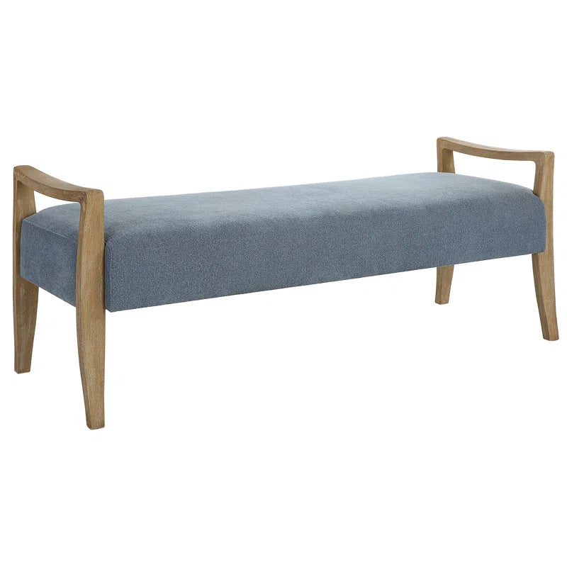 Oalis Polyester Upholstered Bench - Wooden Bazar