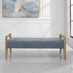 Oalis Polyester Upholstered Bench - Wooden Bazar