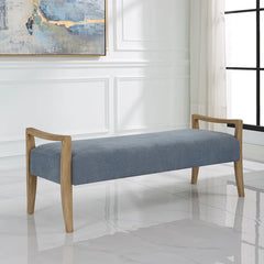 Oalis Polyester Upholstered Bench - Wooden Bazar