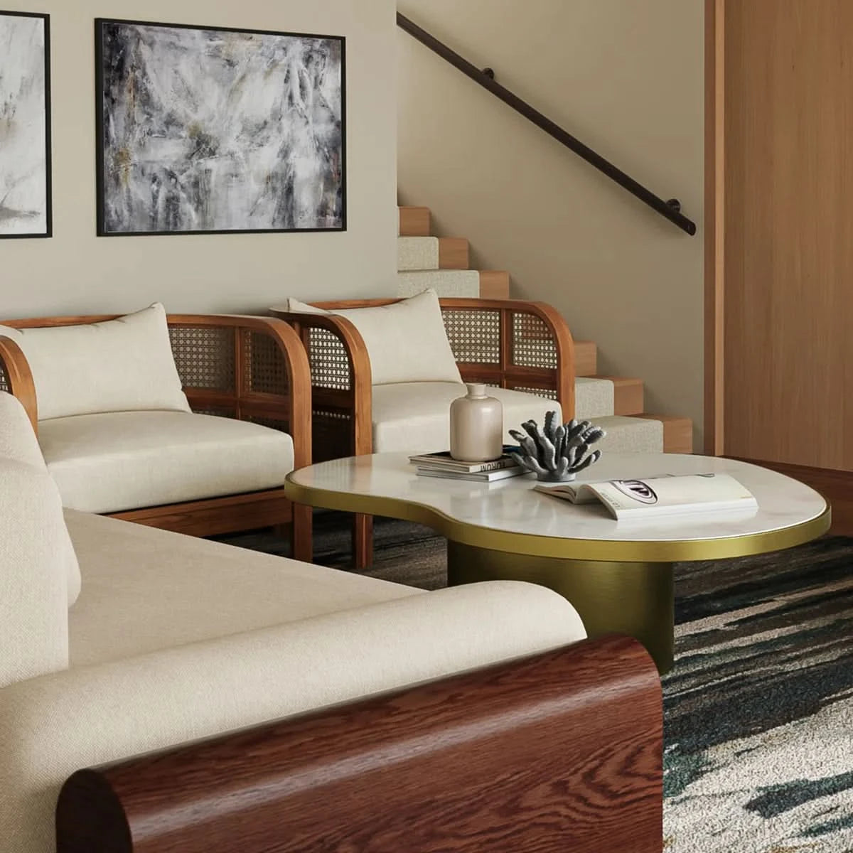 Modern Barrel Chair – Soft Upholstery and Compact Armchair Style